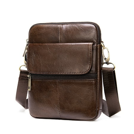 Men s Leather Shoulder Bag Small Men s Genuine Leather Bag for Men Mini Designer Bags Messenger Crossbody Bags Handbags Walmart