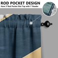 thumbnail image 3 of Marble Modern Geometric Flowers Abstract Kitchen Curtains - Vintage Tier Cafe Curtains for Bathroom Living RV Rod Pocket Window Drapes 36 Inch 2 Panels Set 28"x36" Window Treatment Tiers, 3 of 4