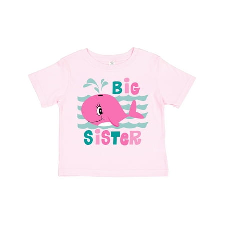 

Inktastic Whale Big Sister Gift Toddler Toddler Girl T-Shirt