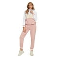 thumbnail image 3 of MintLimit Women's Casual 2 Piece Tracksuit Set Striped Patchwork Zipper V-neck Long Sleeve Pullover and Jogging Pants Sports Suit, 3 of 7