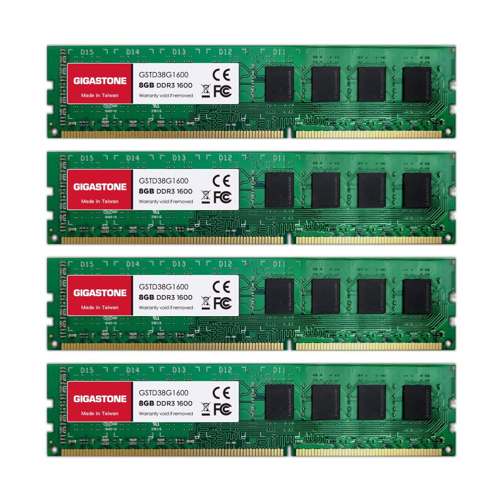Fabrikant Grader celsius Baglæns DDR3 RAM】 Gigastone Desktop RAM 32GB (4x8GB) DDR3 32GB DDR3-1600MHz  PC3-12800 CL11 1.5V 240 Pin Unbuffered Non ECC UDIMM for PC Computer  Desktop Memory Module (Desktop ONLY) - Walmart.com
