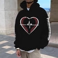 thumbnail image 1 of MHFRRA Sudadera con Capucha para Hombre, con Estampado de Fútbol, Informal, Holgada, Cómoda y Cálida para Uso Diario En Otoño E Invierno Negro, 1 of 3