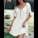 thumbnail image 3 of Vestido Mini Elegante con Escote en V Profundo y Lazo en Color L, 3 of 8