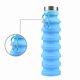 thumbnail image 2 of Botella de agua plegable, botellas de agua plegables de silicona reutilizables sin BPA para viajes, gimnasio, camping, senderismo, botella de agua deportiva portátil a prueba de fugas con mosquetón,, 2 of 8