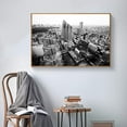thumbnail image 3 of wall26 Floating Framed Canvas Wall Art for Living Room, Bedroom Black and White Building Canvas Prints for Home Decoration Ready to Hang - 16x24 inches, 3 of 4
