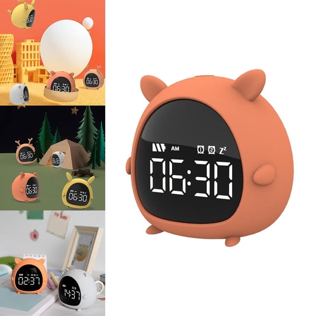 Despertador para , Despertador Digital para El Dormitorio de , Lindo Reloj Entrenador de para , Despertador , Naranja BLESIY lindo despertador