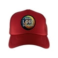 thumbnail image 1 of Gravity Threads Make Love Not War Patch Adjustable Trucker Hat - Red, 1 of 2