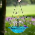 thumbnail image 5 of Hanging Solar Bird Bath Fountain, Solar Powered Cascading Outdoor Water Fountain, Hanging Bird Bath with Water for Outdoors Garden Patio Backyard Lawn Decor, 5 of 8