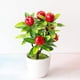 thumbnail image 3 of Zhuge Árbol frutal artificial en maceta para decoración de escritorio, planta falsa decorativa para oficina, decoración del hogar, accesorios de fotografía, tomate cherry amarillo, 3 of 5
