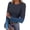 Dark Blue women ribbed knit crop top a1, variant on Women's Round Neck Long Sleeve Ribbed Tops Slim Casual Pullover Shirts Solid Crop Top Fall Winter Basic Tee for Women, Purple M