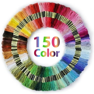 150 Color Embroidery  Thread Floss, 150 Colors Friendship Bracelet String Making Bracelets Cross Kit