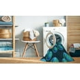 thumbnail image 2 of Ahgly Company Machine Washable Indoor Round Transitional Dark Turquoise Green Area Rugs, 7' Round, 2 of 7