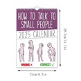 thumbnail image 3 of Clearance! How to Talk to Small People 2025 Wall Calendar Calendar,Purple, 3 of 9