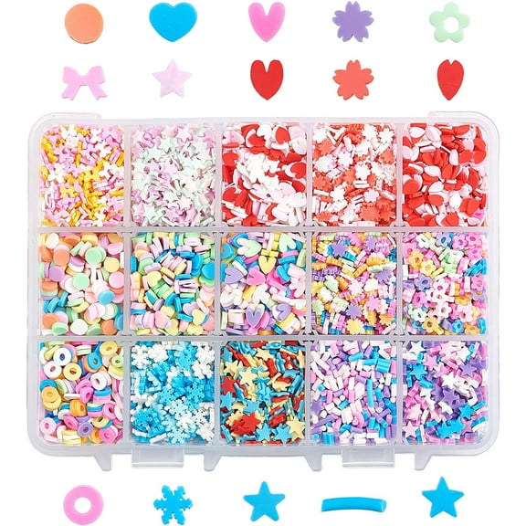 235g Polymer Clay Fillers Little Resin Charms Mixed Color Polymer Slices Nail Decoration Mixed Shapes