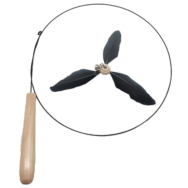 Cat Wand Toy Wire Elastic Fake Feather Funny Cat Teaser Toy Pet Interactive Wand
