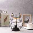thumbnail image 6 of Metal Cage Outdoor lantern, Decorative Battery Powered Cordless Lamp with Warm White Fairy Lights (Black), 6 of 7