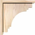 thumbnail image 3 of 5 1/2"W x 14"D x 14"H Pescadero Smooth Corbel w/Backplate, Douglas Fir, 3 of 9