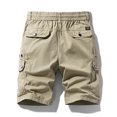 thumbnail image 4 of Men's Heavy-Duty Multi-Pocket Cargo Shorts, Outdoor Beach Work Short Pants with Quick-Dry Fabric & Reinforced Hem ,Khaki L, 4 of 5