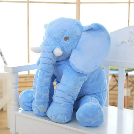 Baby Kids Toddler Stuffed Elephant Pillow Soft Plush Toy Cushion Blue 60cm (export of high quality