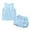 Blue, variant on MXIEZI Baby Boys Girls 2Pcs Sleeveless Vest Outfit Kids Summer Pullover Soft Casual Sets for 3M-4Years Infant Toddler Cotton Linen Vest Top Shorts Set