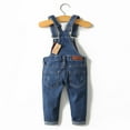 thumbnail image 2 of KIDSCOOL SPACE Little Girl Boy Ripped Denim Cute Slim Pants Jean Overalls,4-5 Years, 2 of 8