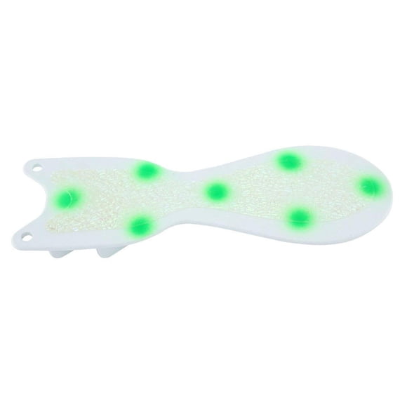 Dreamweaver Lures Spin Doctor Flasher, Blanc Bruit/Mountain Dew Crush Glow