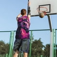thumbnail image 5 of Naloa Watercolor Painting White Horse Basketball Jersey Reversible Men's Mesh Athletic Sports Shirts Training Practice S-4XLLarge, 5 of 6