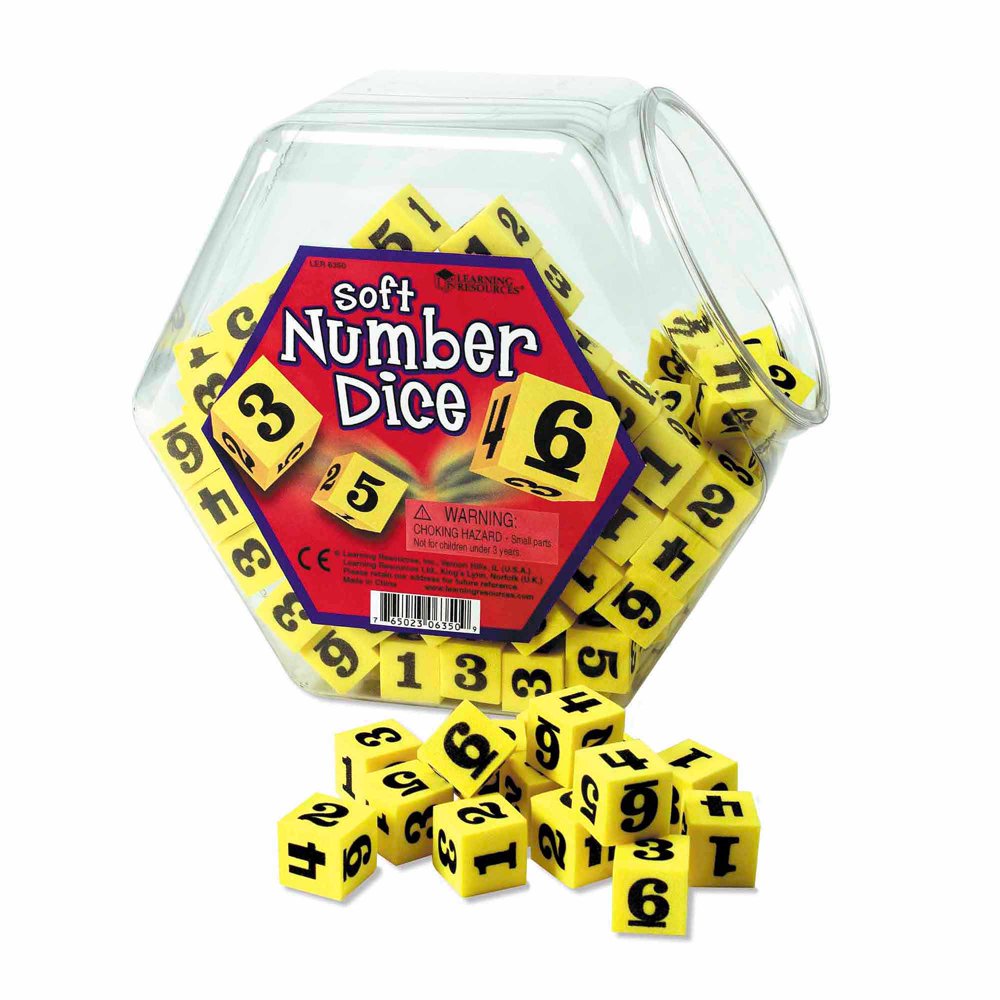 Learning Resources HandsOn Soft Number Dice Bucket