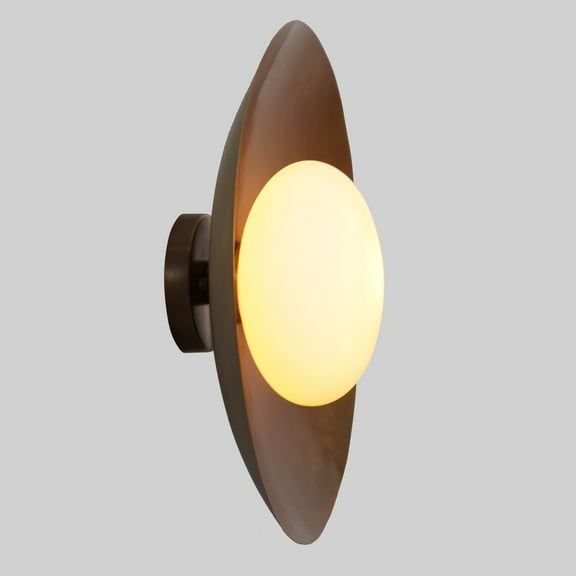 Single Globe Brass Shade Sputnik Wall Sconce Beside Wall Lamp