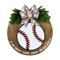 thumbnail image 3 of Coronas de béisbol Señales de puerta de bienvenida Arte de la pared Decoración Accesorios Adorno Guirnalda Arco Señal de corona para la puerta delante Soledad Coronas de beisbol, 3 of 10