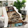thumbnail image 5 of Dad Gifts Fathers Day Birthday Gifts from Daughter Throw Blanket,Gifts for Dad,Soft Fluffy Sherpa Warm Throw Blankets for Bed, Office and Couch, 5 of 6