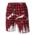 thumbnail image 4 of Pofeuu Christmas Tree Buffalo Plaid Prin Men's Swim Trunks Quick Dry Bathing Suit Swimming Board Shorts Mesh Lining Beach Swimwear-X-Large, 4 of 6
