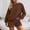 Coffee, variant on MAIHAN Linen Set Women Long Sleeve Button Down Shirts and Shorts Set Women Shorts Sets Outfits Lounge Matching Set Tracksuit Two Piece Outfit