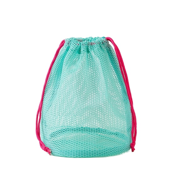 Multi Color Drawstring Mesh Swimming Bag Water Resistant Toiletry Pouch Compact Storage for Travel Gym Accessories
