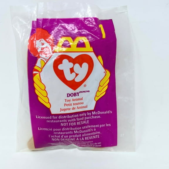 1993 McDonald's Happy Meal Toy Ty Teenie Beanie Babies Doby Toy Animal