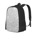 thumbnail image 2 of Daiia Silver Glitter Backpack for Men and Women -Durable Backpack Large Capacity, Water-Resistant Bag with Adjustable Straps and Laptop Compartment, 2 of 9