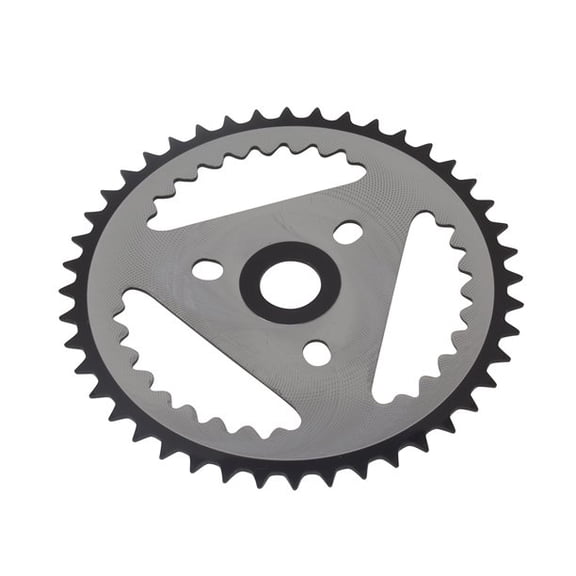 Triangle Bike Sprocket/Chainring, 44T 1/2 X 1/8, Black/Chrome