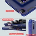 thumbnail image 7 of Allytechgroup for iPad Pro 11 M5 M4 2025 2024 Case with Pencil Holder, Heavy Duty Rugged Protective Case with Kickstand, Shock-Absorbent PC+TPU Cover for iPad Pro 11 2024/2025,Navyblue, 7 of 7