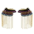 thumbnail image 4 of 1 Pair Colorful Rivet Stud Tassel Epaulet Shoulder Mark Navy Jacket Punk, 4 of 5