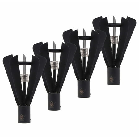 Legends International Big Kahuna Tiki Torch Head Fin Style - 4 Pack