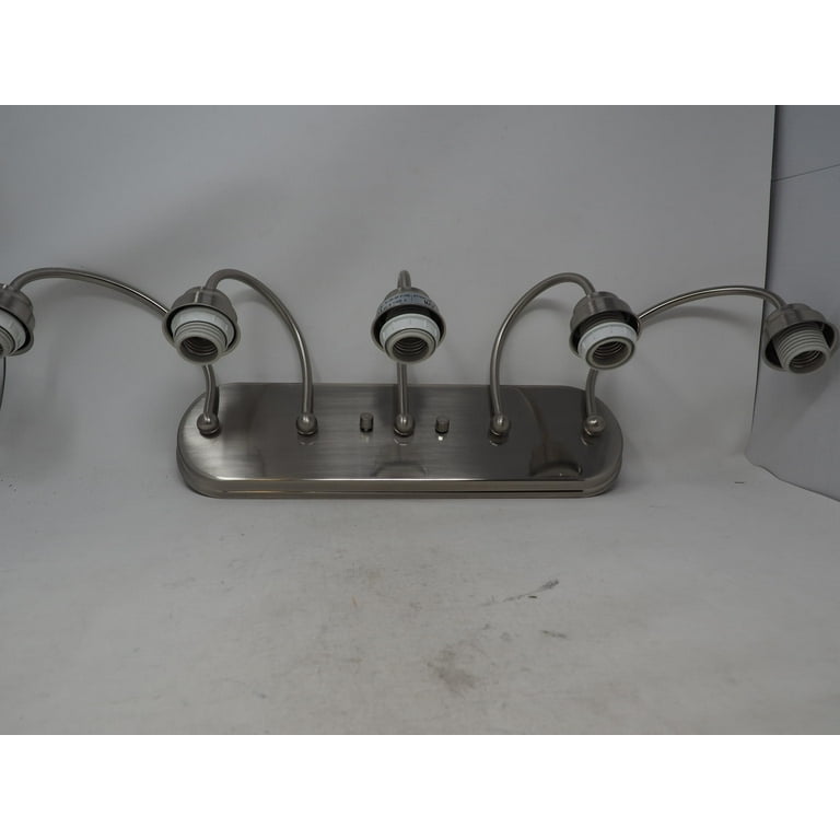 Project Source Wynfield 3-Light Nickel Traditional Vanity Light Project Source Wynfield 3-Light Nickel Traditional Vanity Light