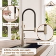 thumbnail image 2 of CASAINC Single Handle Kitchen Faucet with Pull Out Sprayer, Deck Mounted, Brushed Nickel, 2 of 4