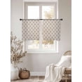 thumbnail image 4 of Beige Moroccon Semi Sheer Curtains 54 Inch Length 2 Panels Set, Farmhouse Minimalist Abstract Geometric Sheer Kitchen Curtain Privacy Voile Window Curtain for Living Room Bedroom Rod Pocket Drapes, 4 of 7
