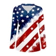 thumbnail image 4 of MEICHEN Women's 250th Anniversary American Flag Shirt V Neck Long Sleeve Patriotic T Shirt 4th of July Casual Summer Tops, 4 of 4