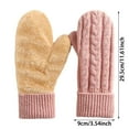 thumbnail image 3 of KHONTS Winter Mittens Gloves for Women Warm Lining Knit Thick Thermal Snow Gloves for for Cold Weather Gifts Beige One Size, 3 of 5