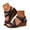 Navy, variant on Wedge Sandals for Women 2026 Summer Trendy Pu Leather Open Toe Ankle Strap Indoor Outdoor Beach Sandals