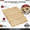 thumbnail image 4 of Rev-A-Shelf 4SDI-18 16" 3 Tier Wooden Spice Drawer Organizer Insert, Maple, 4 of 13