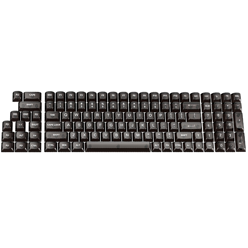 Bright and Smooth Clear Keycaps for MX Structure Mechanical Keyboards 115Keys