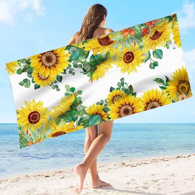 Microfiber Beach Towel Super Sandproof Beach Blanket Multi Purpose Towel For Travel Swimming Pool Camping