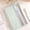 Silver, variant on Slim Profile Pencil Case with Zipper, Portable, Plastic, 3.9 x 2.0 x 0.4 in, for Bedroom and Studio Desk